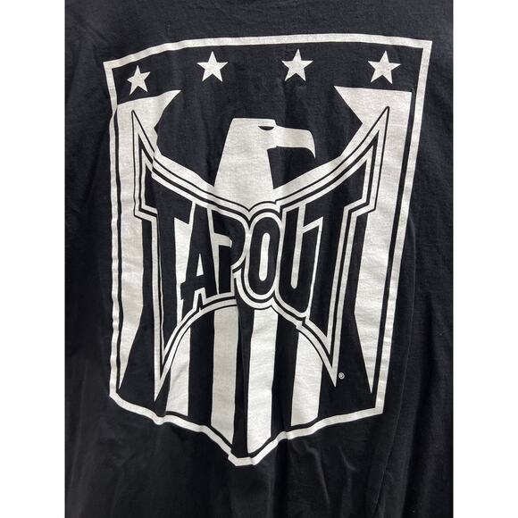 TAP OUT wrestling UFC black logo tee thrashed Streetwear sz XL - Picture 3 of 4